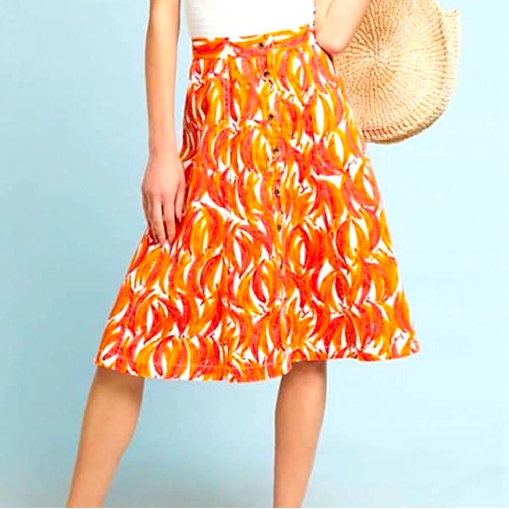 Maeve Banana Grove Denim Skirt